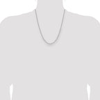 10K White Gold 1.4mm Flat Cable Chain