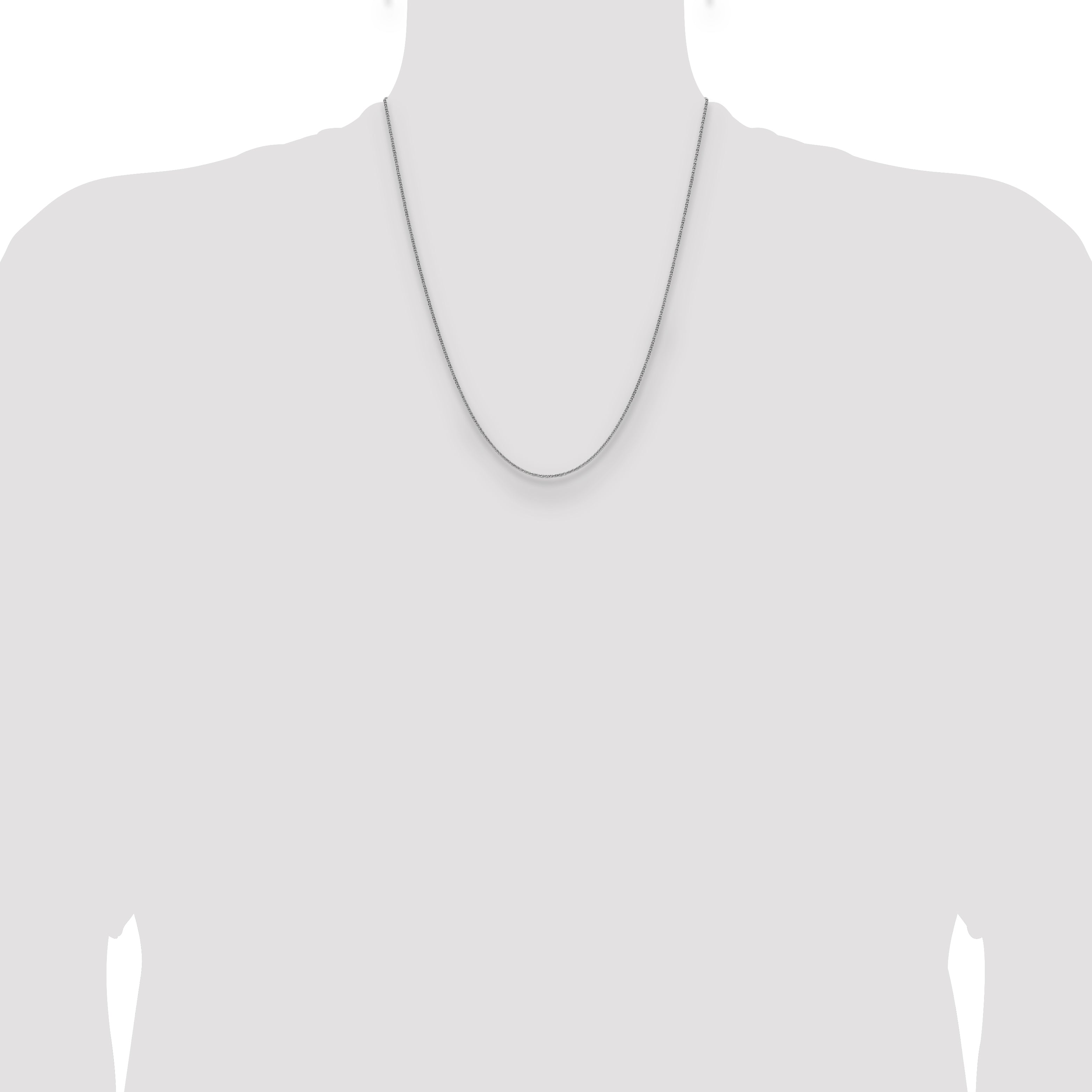 10K White Gold 1.4mm Flat Cable Chain
