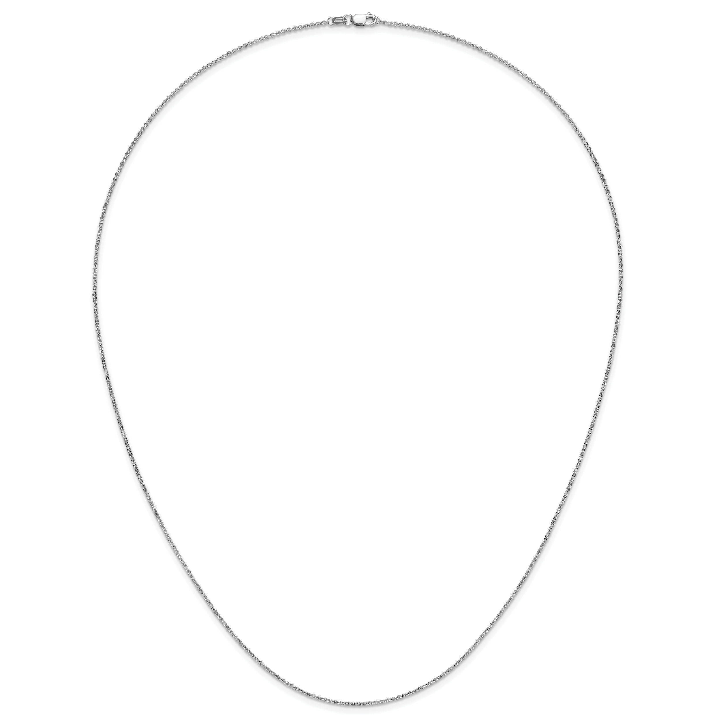 10K White Gold 1.4mm Flat Cable Chain