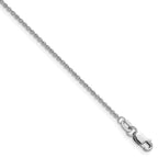 1.4mm 10K White Gold Flat Cable Chain - Sophia Jewelers