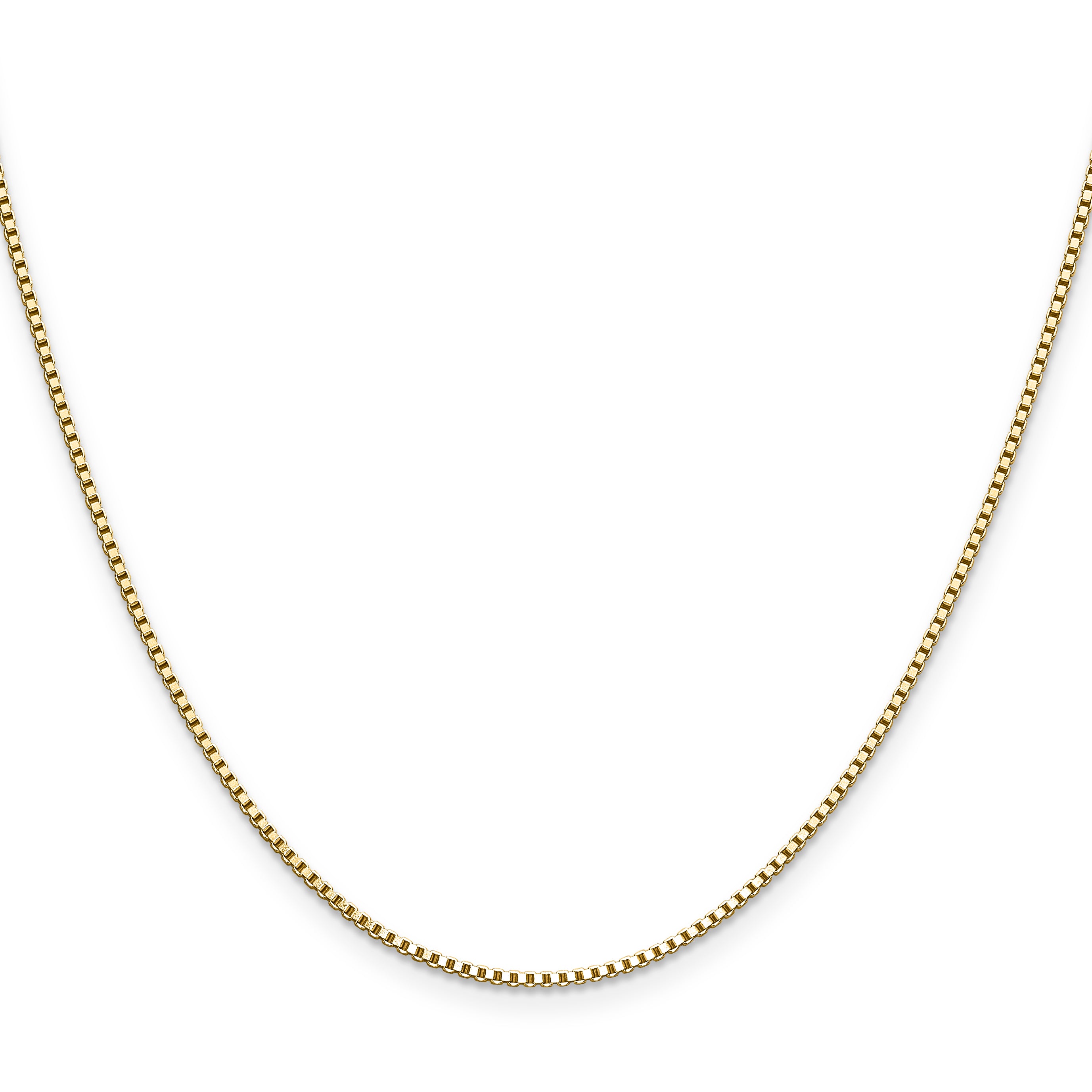 Box Chain Necklace in 10K Yellow Gold, 1.1mm Secondary image
