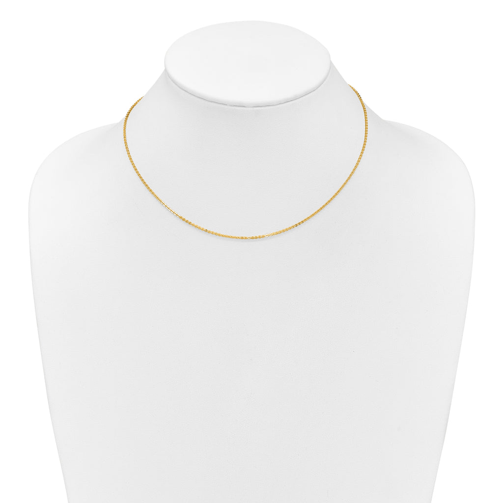 0.95mm 10K Yellow Gold Flat Cable Chain - Sophia Jewelers