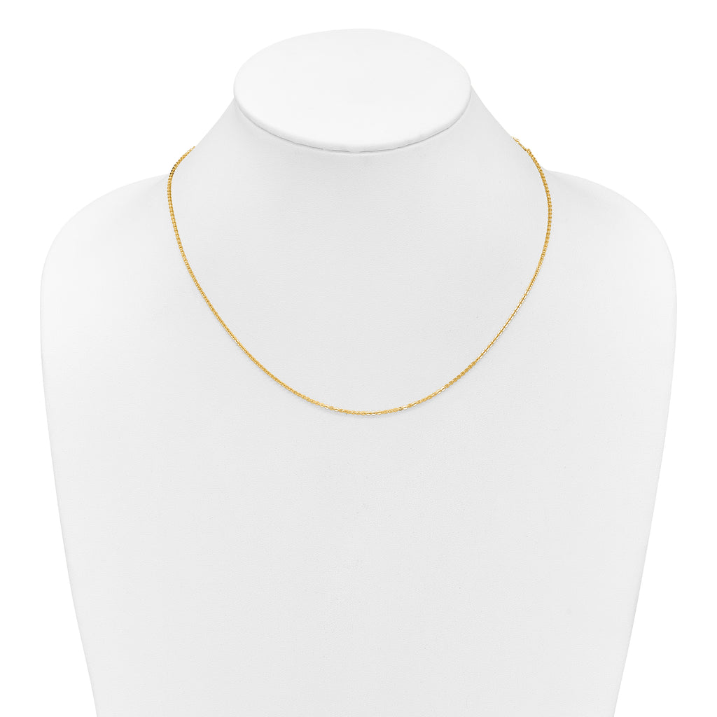 0.95mm 10K Yellow Gold Flat Cable Chain - Sophia Jewelers