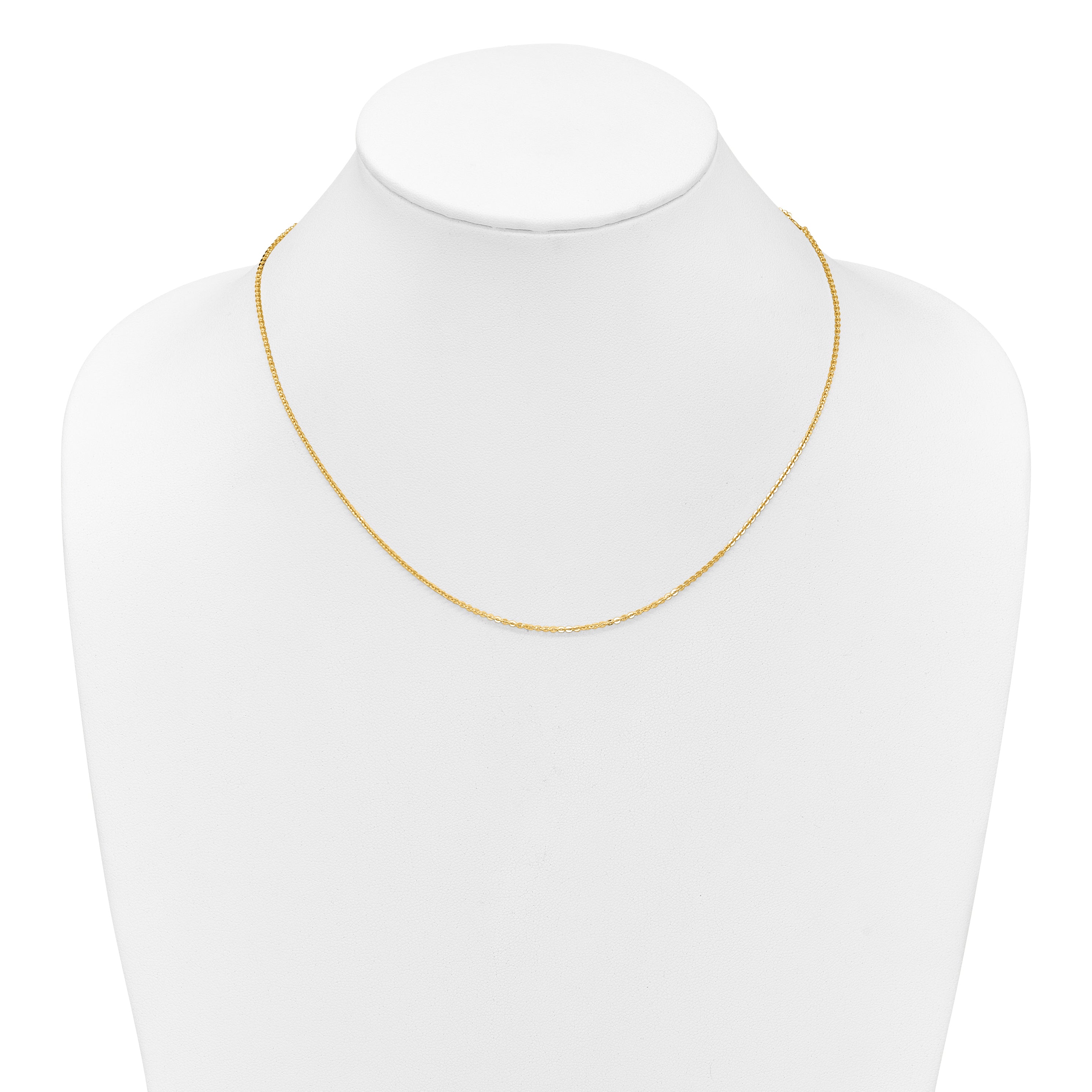 0.95mm 10K Yellow Gold Flat Cable Chain - Sophia Jewelers