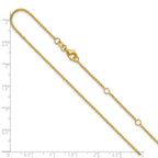 0.95mm 10K Yellow Gold Flat Cable Chain - Sophia Jewelers