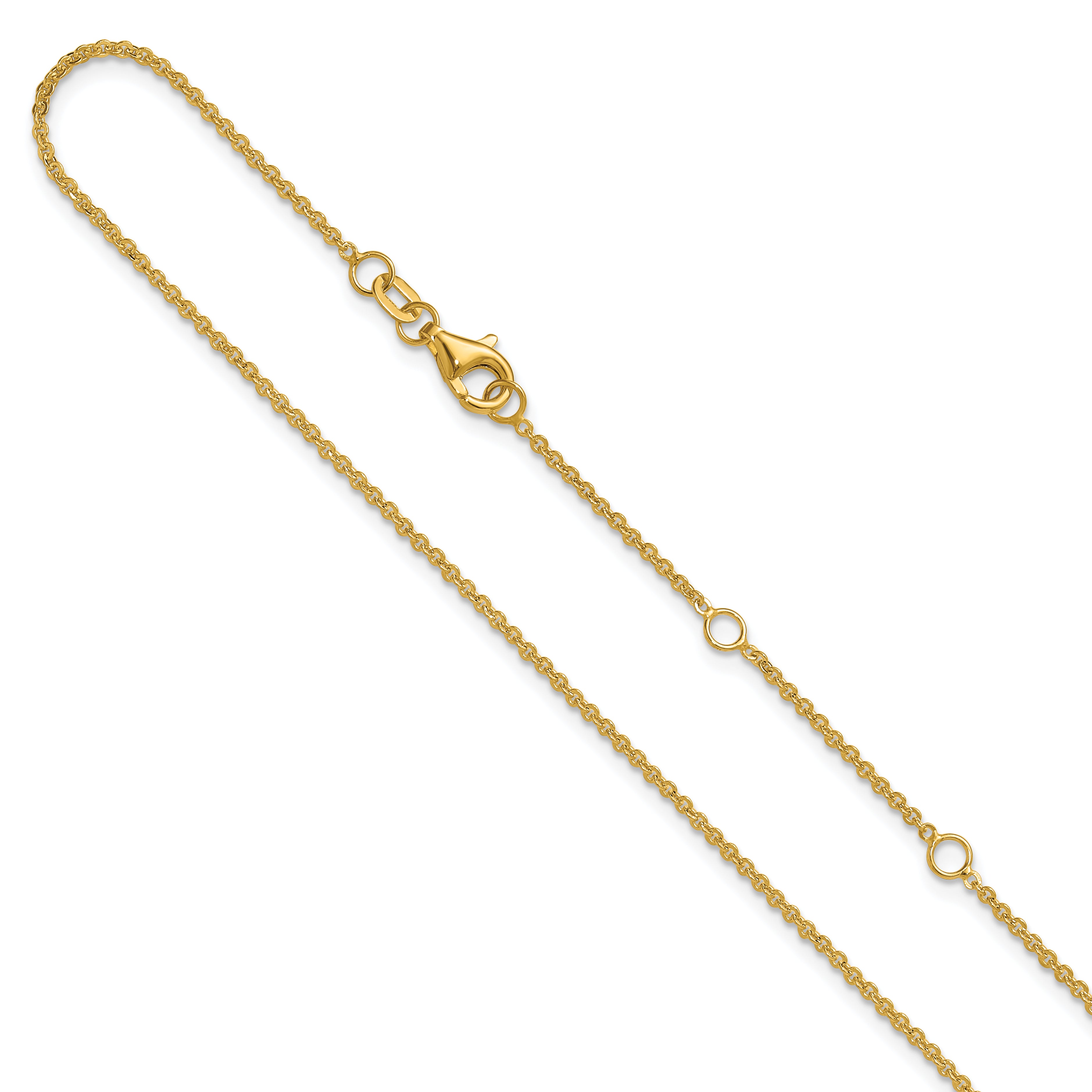 0.95mm 10K Yellow Gold Flat Cable Chain - Sophia Jewelers Main image