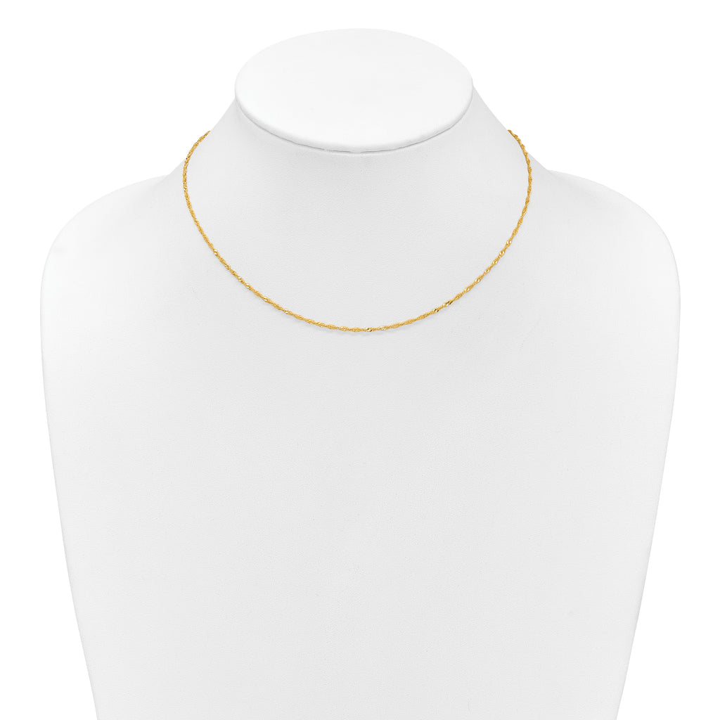 10k 1.5mm Singapore 1in+1in Adjustable Chain