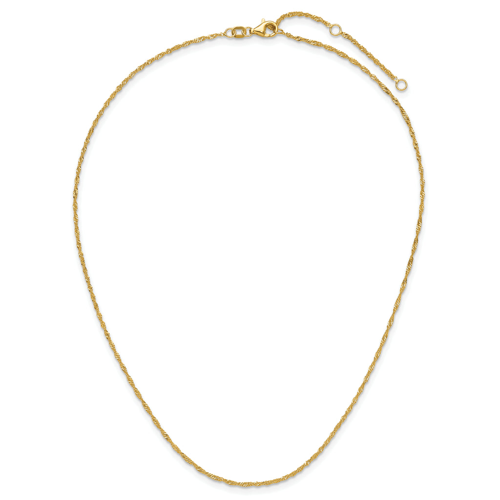 1.25mm 10K Yellow Gold Singapore Chain - Sophia Jewelers