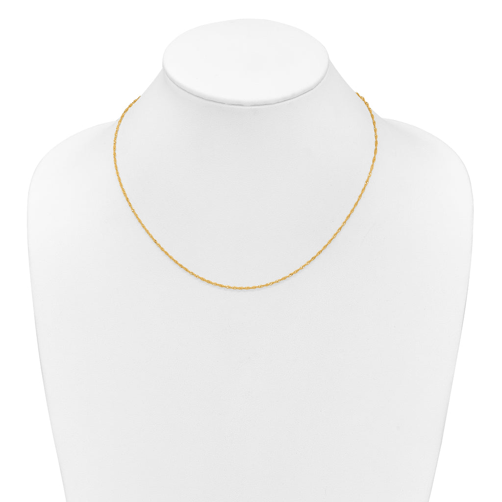 1.25mm 10K Yellow Gold Singapore Chain - Sophia Jewelers