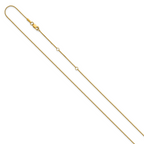 0.65mm 10K Yellow Gold Spiga Wheat Chain - Sophia Jewelers