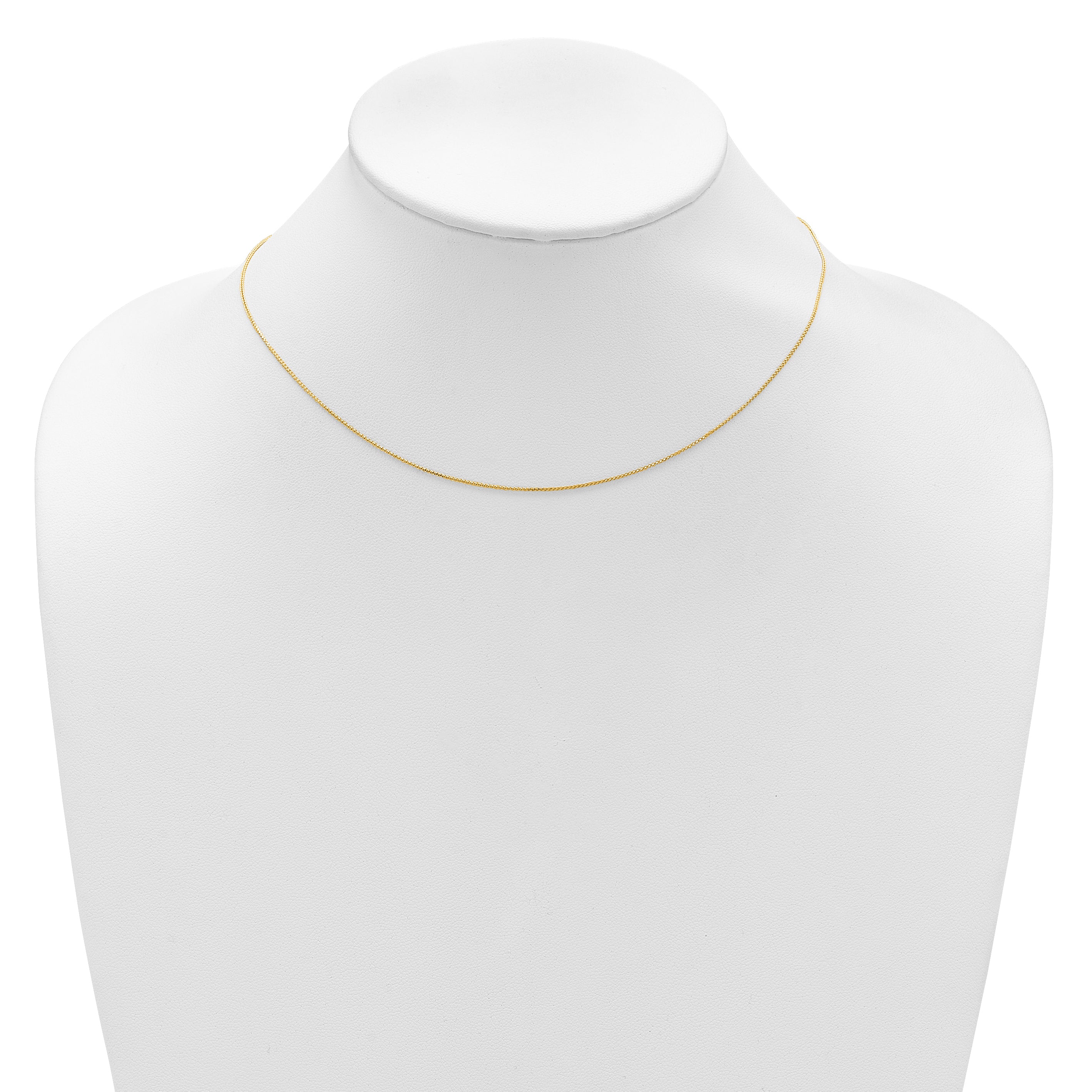 0.65mm 10K Yellow Gold Spiga Wheat Chain - Sophia Jewelers