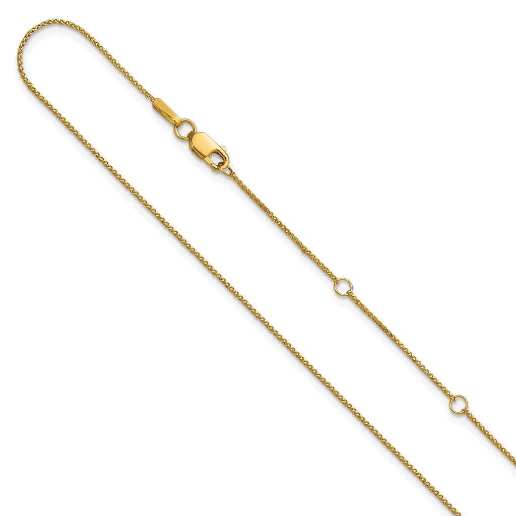 0.65mm 10K Yellow Gold Spiga Wheat Chain - Sophia Jewelers