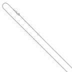 0.65mm 10K White Gold Spiga Wheat Chain - Sophia Jewelers
