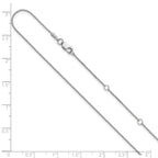 0.65mm 10K White Gold Spiga Wheat Chain - Sophia Jewelers