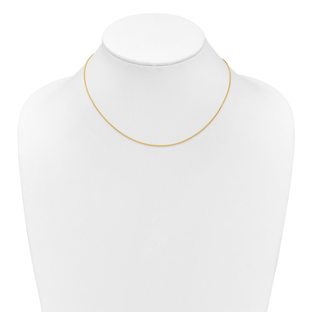 1.0mm 10K Yellow Gold Spiga Wheat Chain - Sophia Jewelers