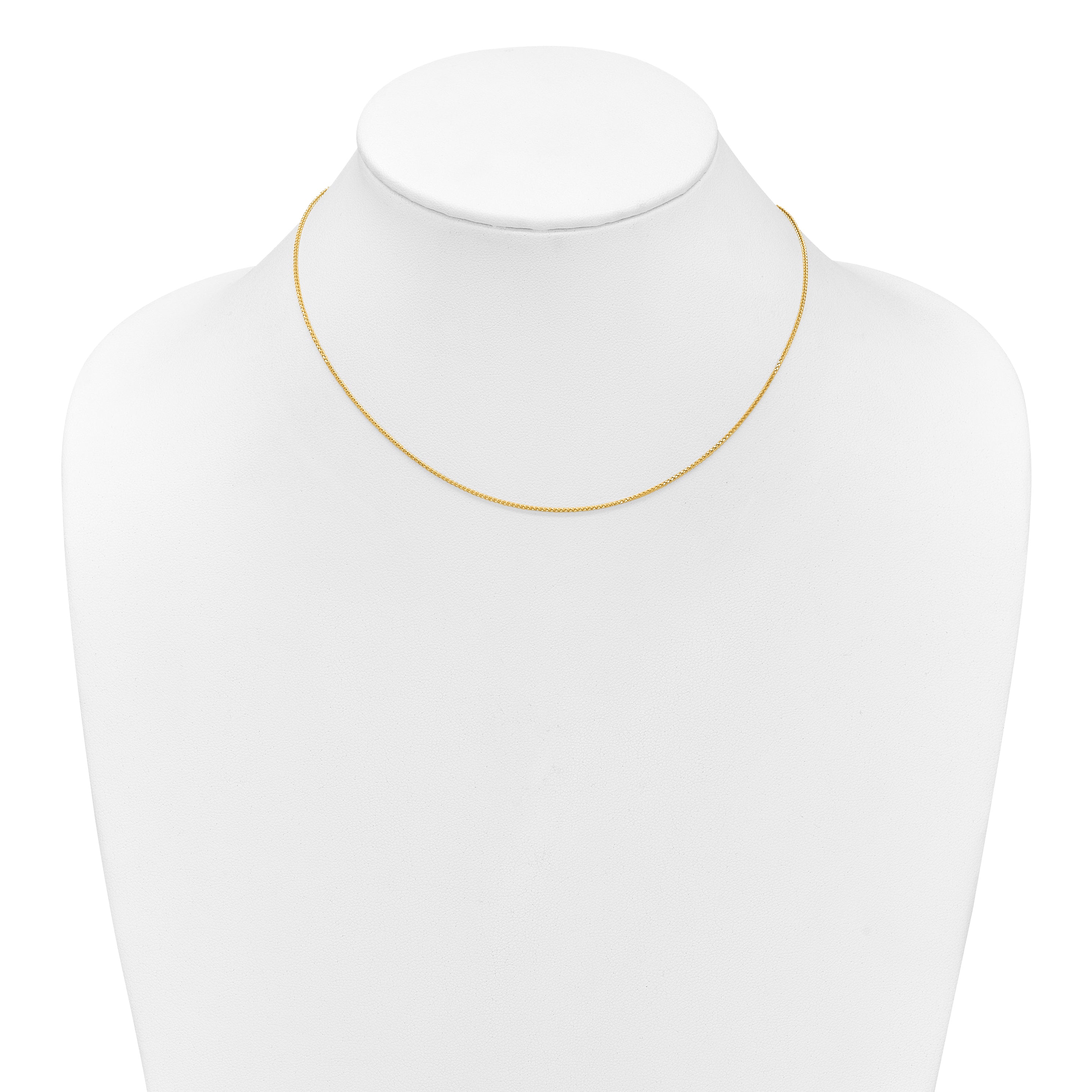 1.0mm 10K Yellow Gold Spiga Wheat Chain - Sophia Jewelers