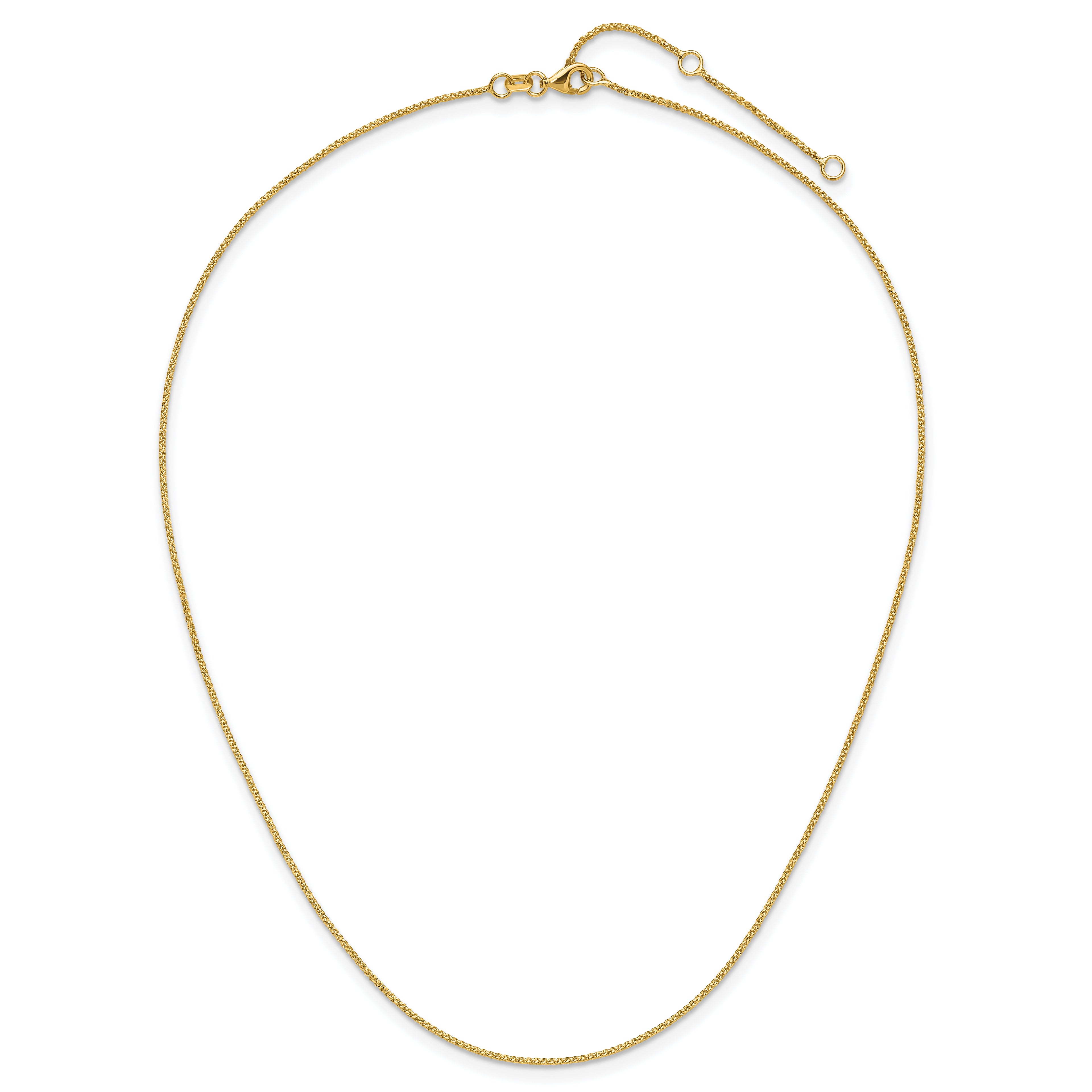 1.0mm 10K Yellow Gold Spiga Wheat Chain - Sophia Jewelers