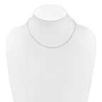 1.0mm 10K White Gold Spiga Wheat Chain - Sophia Jewelers