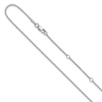 1.0mm 10K White Gold Spiga Wheat Chain - Sophia Jewelers