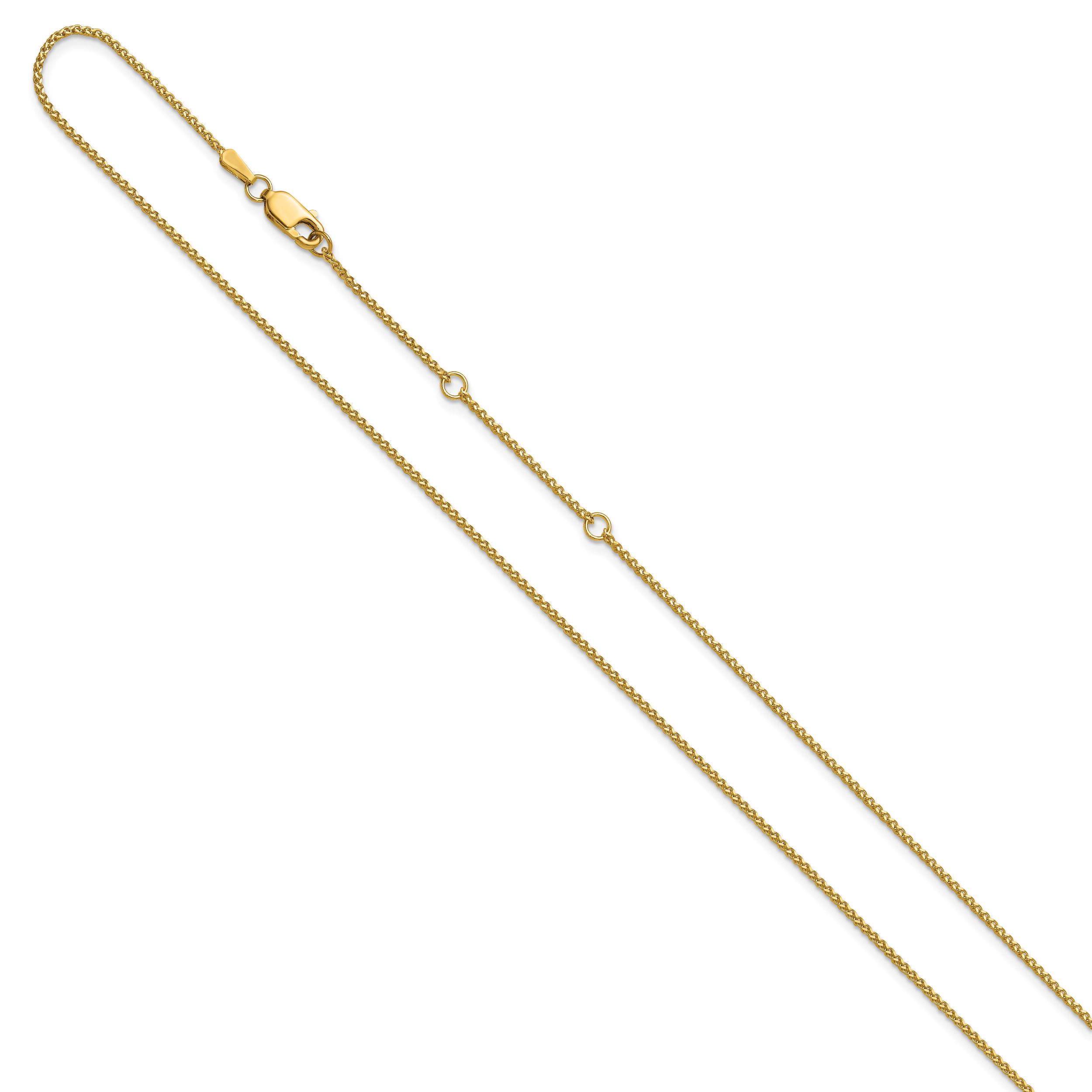 1.2mm 10K Yellow Gold Spiga Wheat Chain - Sophia Jewelers