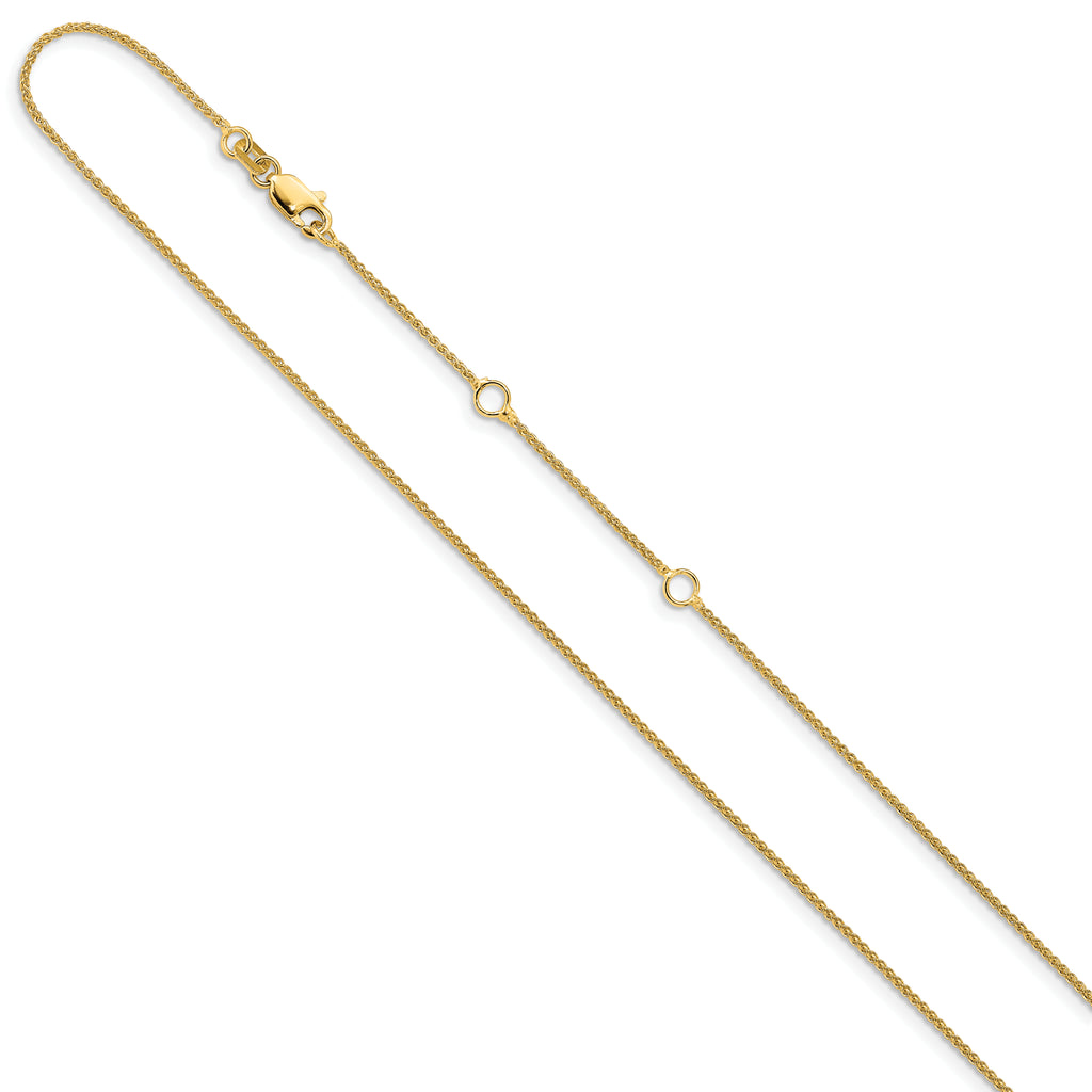 1.0mm 10K Yellow Gold Baby Spiga Chain - Sophia Jewelers