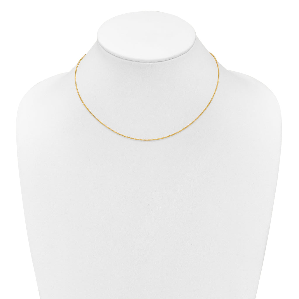 1.0mm 10K Yellow Gold Baby Spiga Chain - Sophia Jewelers
