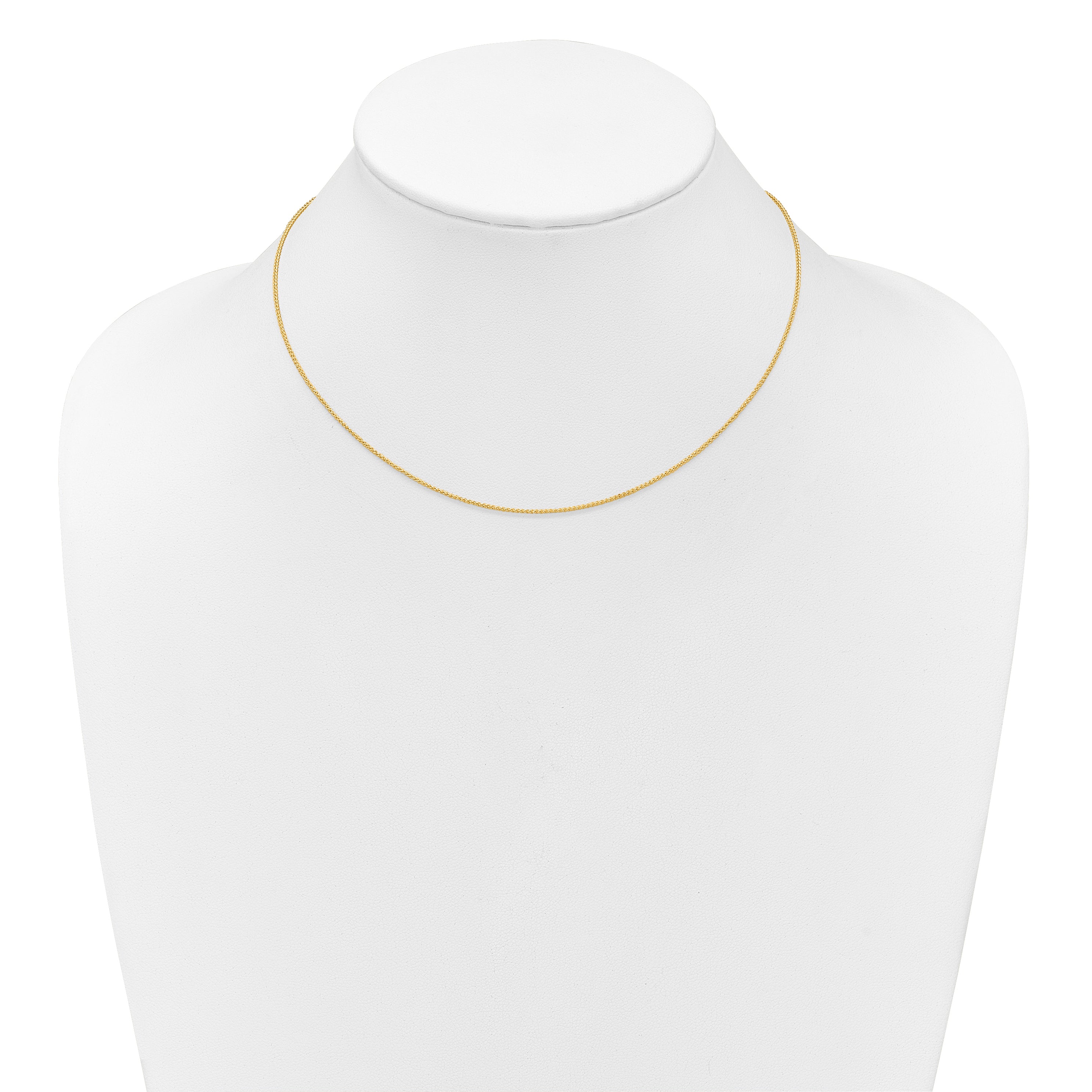 1.0mm 10K Yellow Gold Baby Spiga Chain - Sophia Jewelers