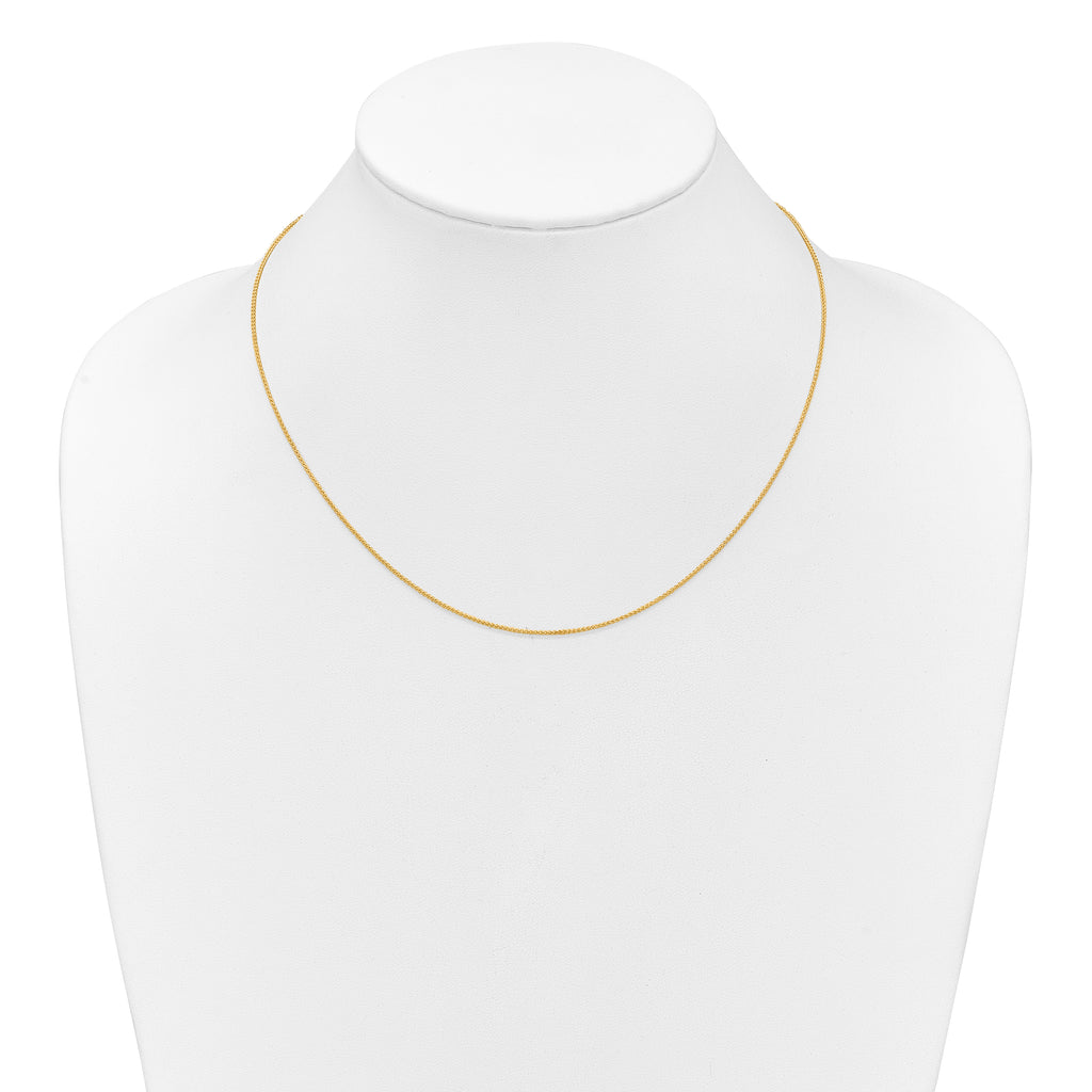 10k 1mm Baby Spiga 1in+1in Adjustable Chain