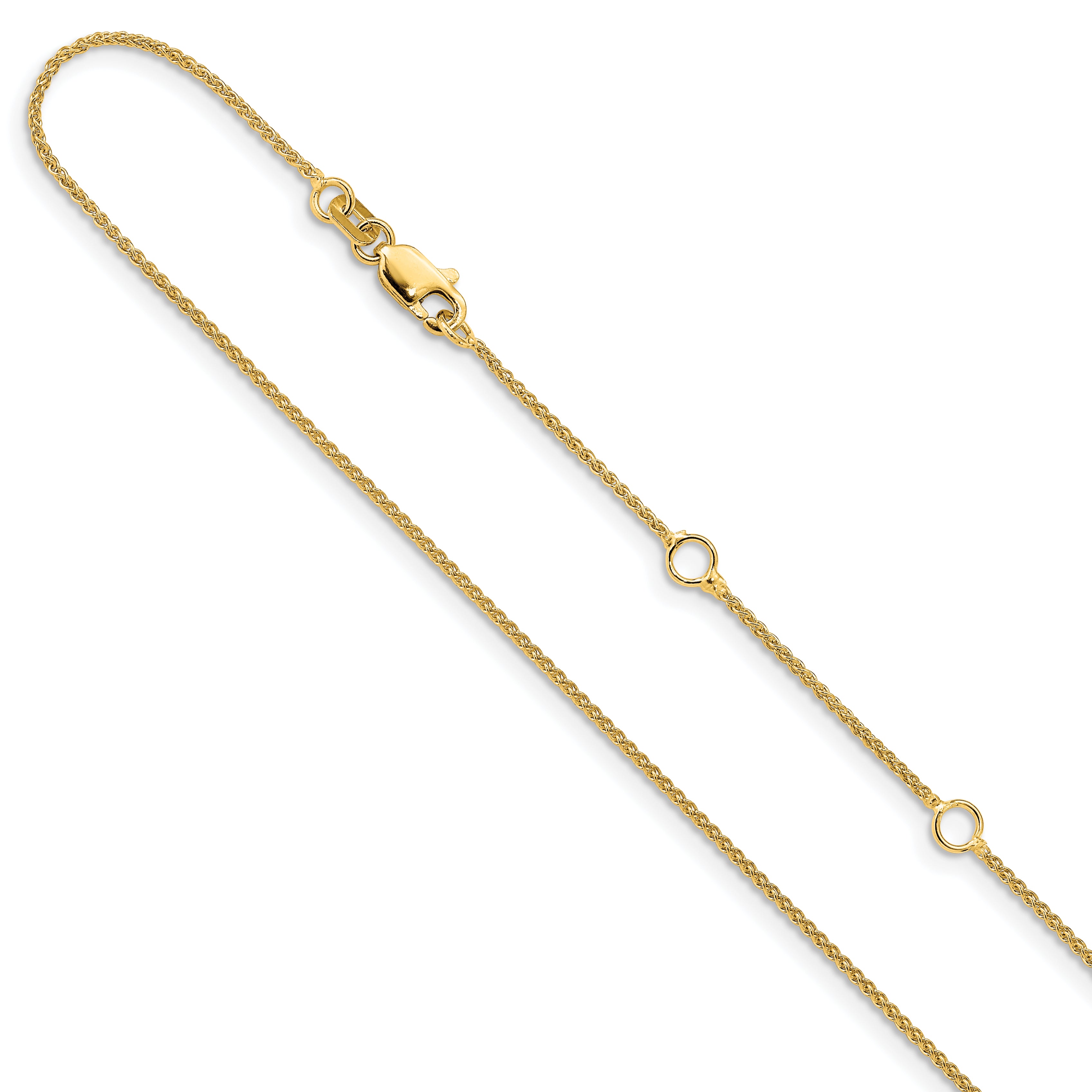 1.0mm 10K Yellow Gold Baby Spiga Chain - Sophia Jewelers Main image