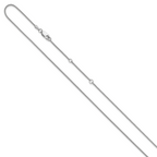 1.2mm 10K White Gold Spiga Wheat Chain - Sophia Jewelers