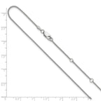 1.2mm 10K White Gold Spiga Wheat Chain - Sophia Jewelers