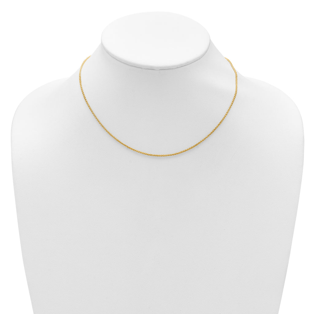 1.5mm 10K Yellow Gold Spiga Wheat Chain - Sophia Jewelers