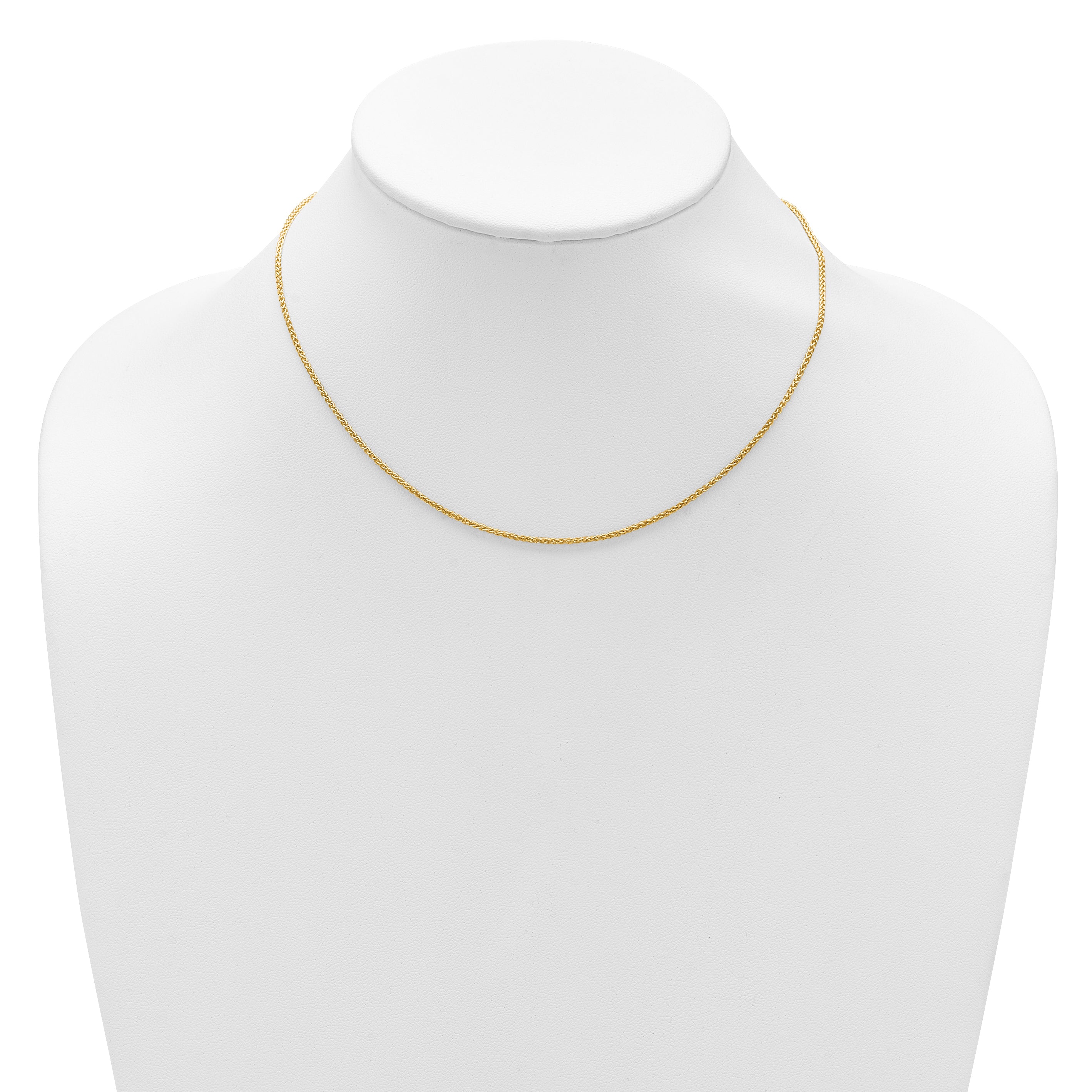 1.5mm 10K Yellow Gold Spiga Wheat Chain - Sophia Jewelers