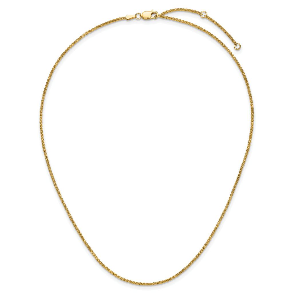 1.5mm 10K Yellow Gold Spiga Wheat Chain - Sophia Jewelers
