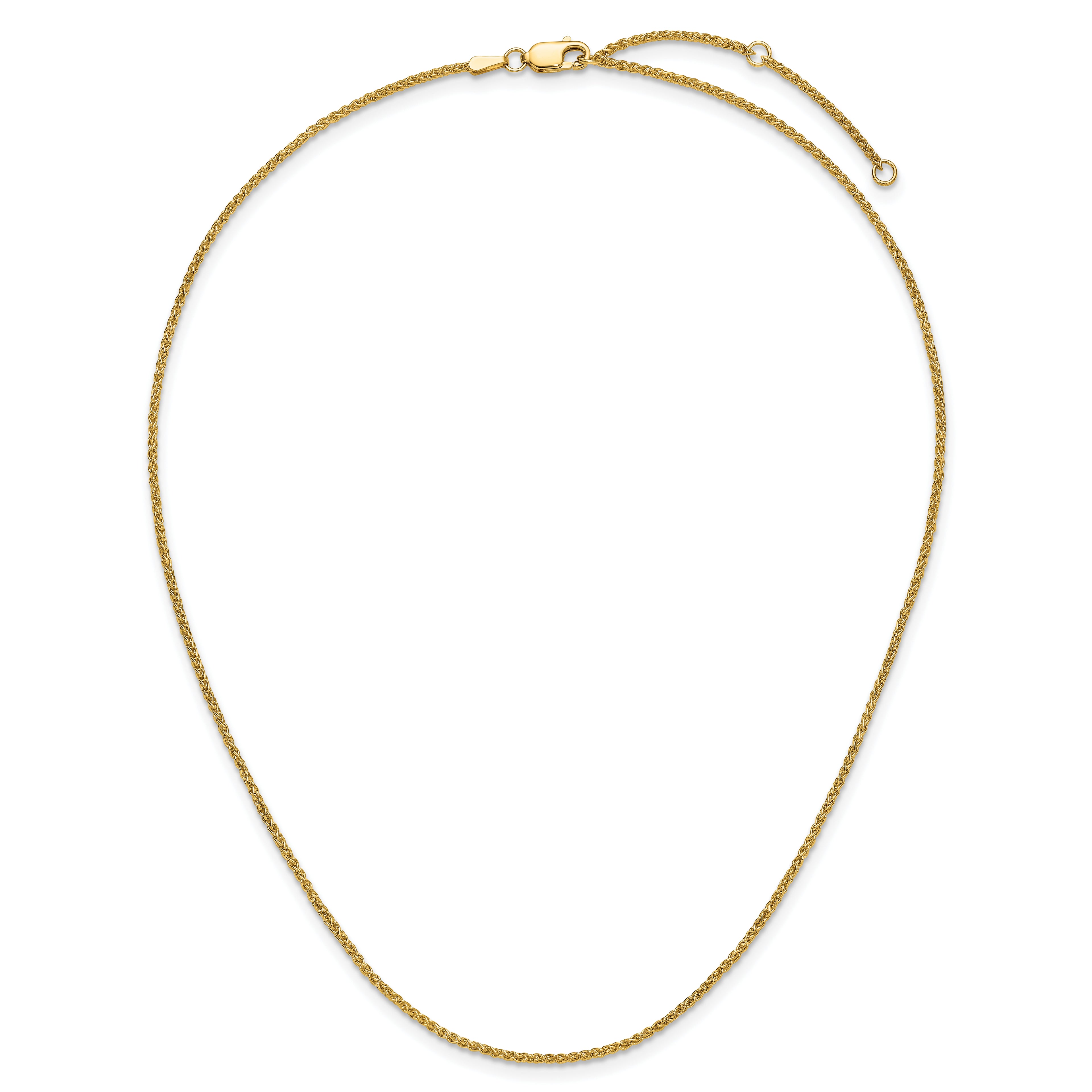1.5mm 10K Yellow Gold Spiga Wheat Chain - Sophia Jewelers