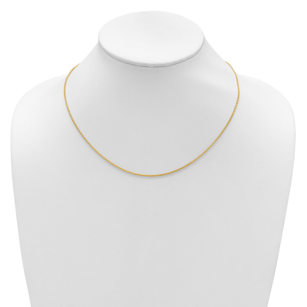 1.5mm 10K Yellow Gold Spiga Wheat Chain - Sophia Jewelers