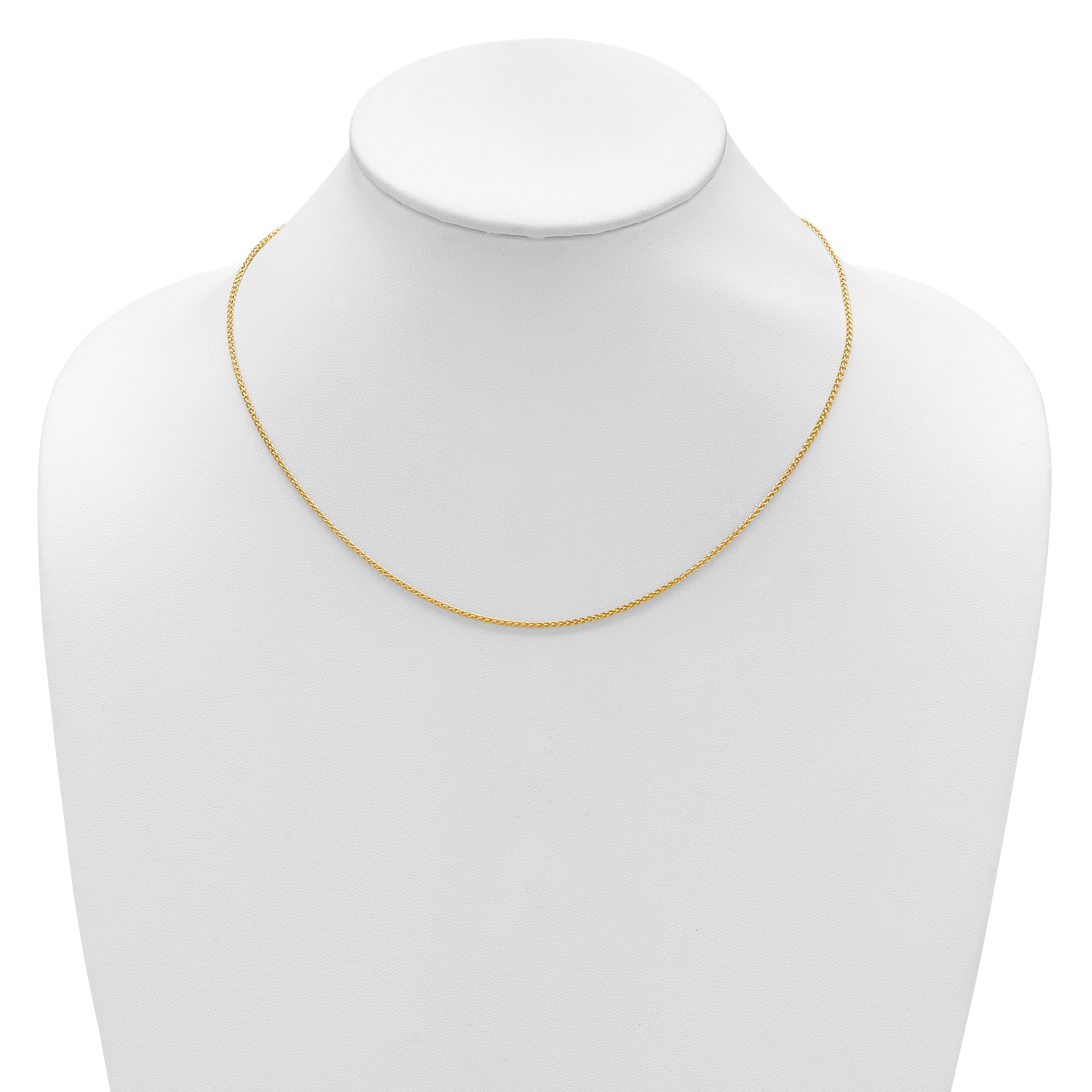 1.5mm 10K Yellow Gold Spiga Wheat Chain - Sophia Jewelers