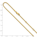1.5mm 10K Yellow Gold Spiga Wheat Chain - Sophia Jewelers