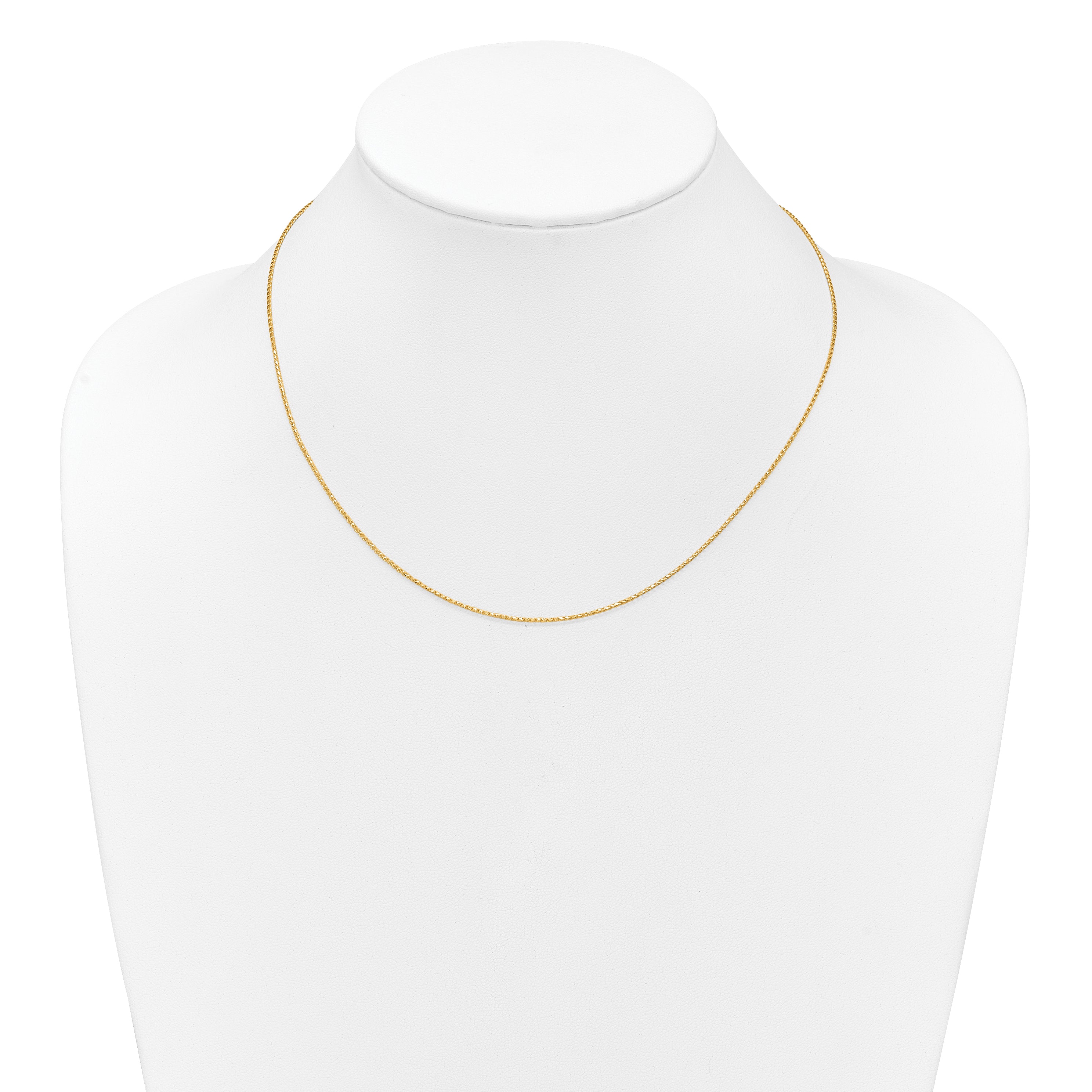 1.0mm 10K Yellow Gold D/C Open Franco Chain - Sophia Jewelers