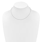 1.0mm 10K White Gold D/C Open Franco Chain - Sophia Jewelers