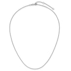 1.0mm 10K White Gold D/C Open Franco Chain - Sophia Jewelers
