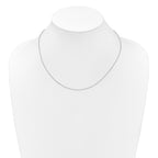 1.0mm 10K White Gold D/C Open Franco Chain - Sophia Jewelers