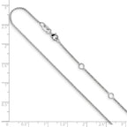 1.0mm 10K White Gold D/C Open Franco Chain - Sophia Jewelers