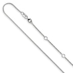 1.0mm 10K White Gold D/C Open Franco Chain - Sophia Jewelers
