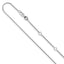 1.0mm 10K White Gold D/C Open Franco Chain - Sophia Jewelers