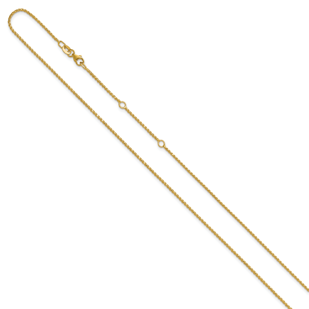 1.15mm 10K Yellow Gold D/C Open Franco Chain - Sophia Jewelers