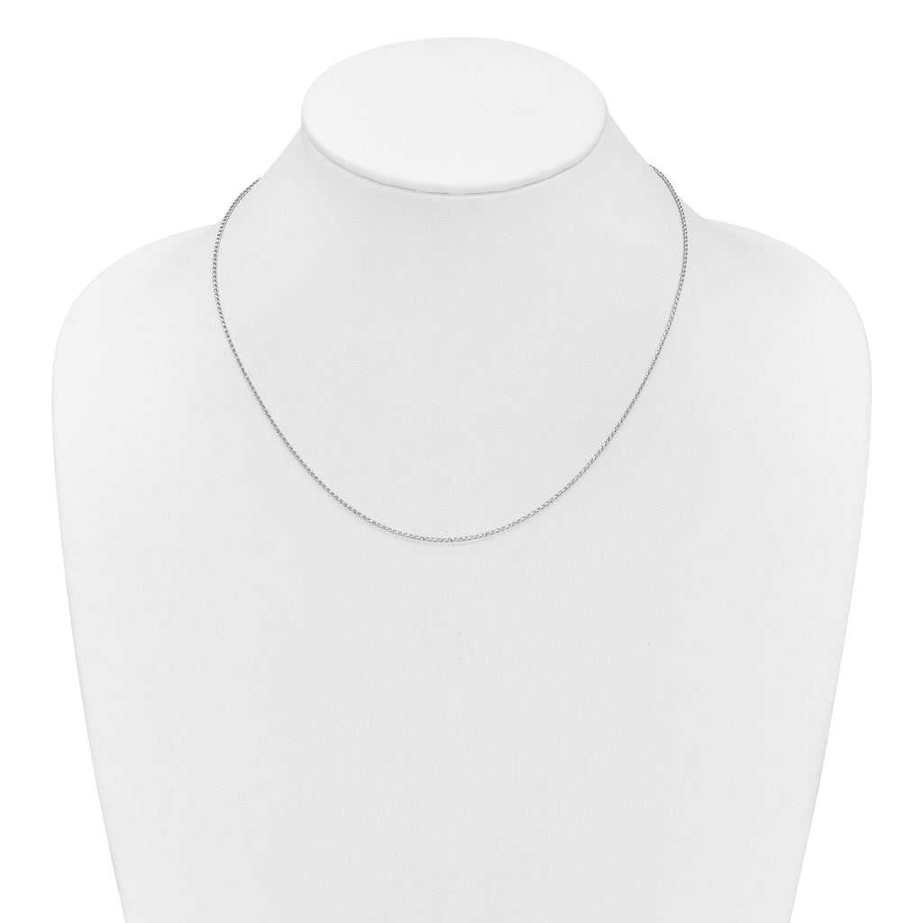 1.15mm 10K White Gold D/C Open Franco Chain - Sophia Jewelers