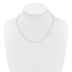 1.15mm 10K White Gold D/C Open Franco Chain - Sophia Jewelers
