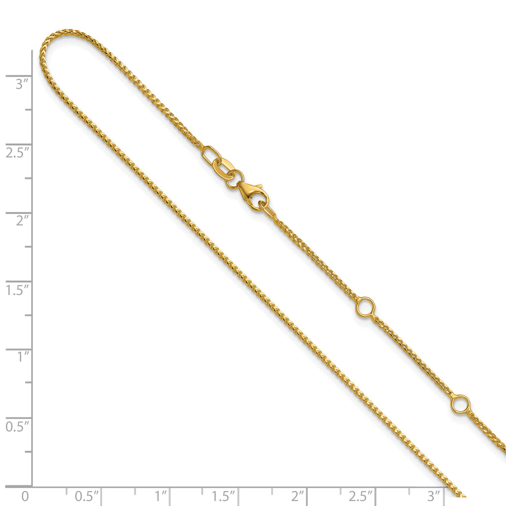 1.1mm 10K Yellow Gold Franco Chain - Sophia Jewelers