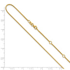 1.1mm 10K Yellow Gold Franco Chain - Sophia Jewelers